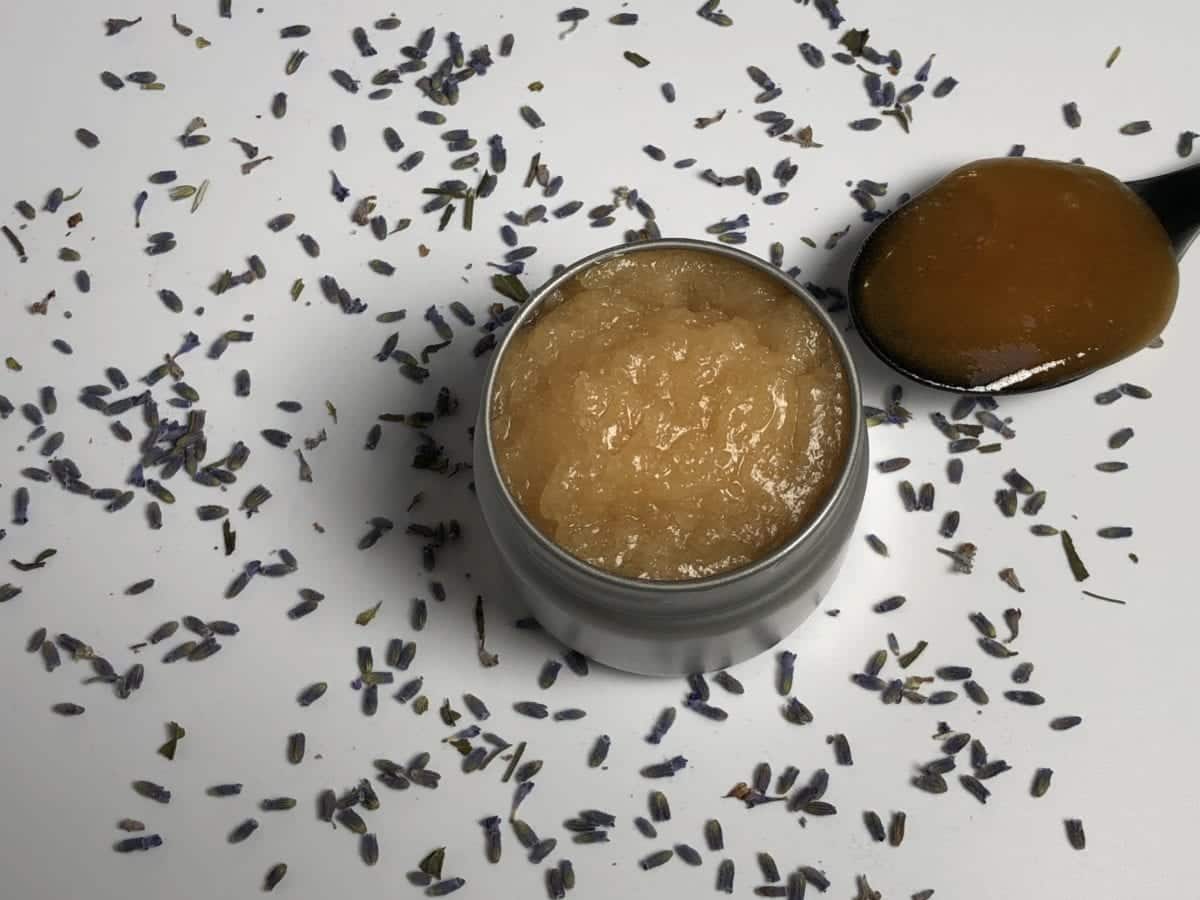 Simple CBD Honey Lavender DIY Sugar Lip Scrub Recipe